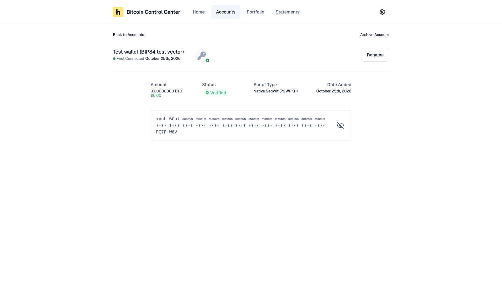 Account still syncing with zero balance