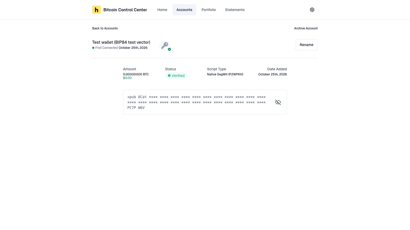 Account still syncing with zero balance