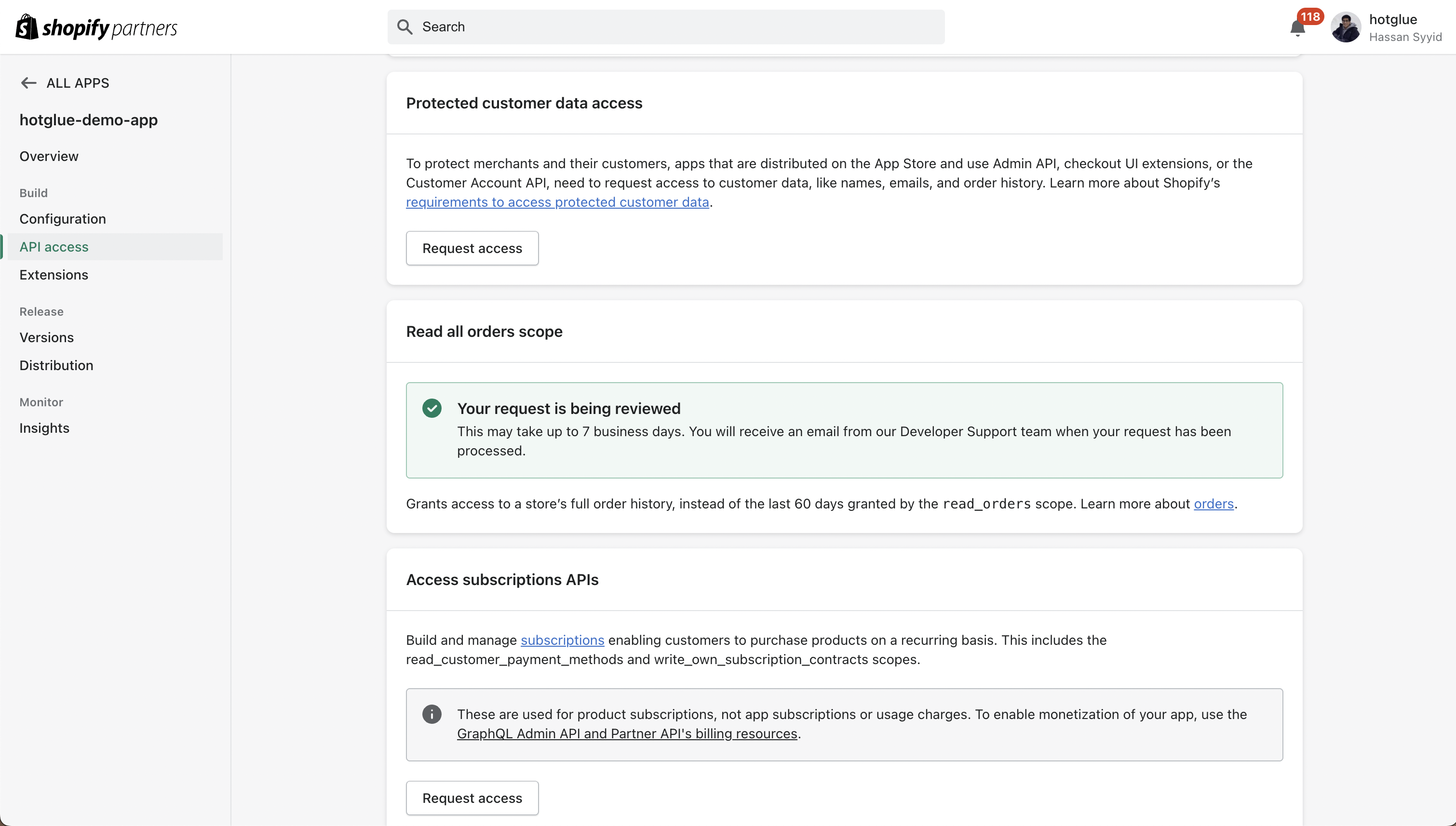 Shopify API Access