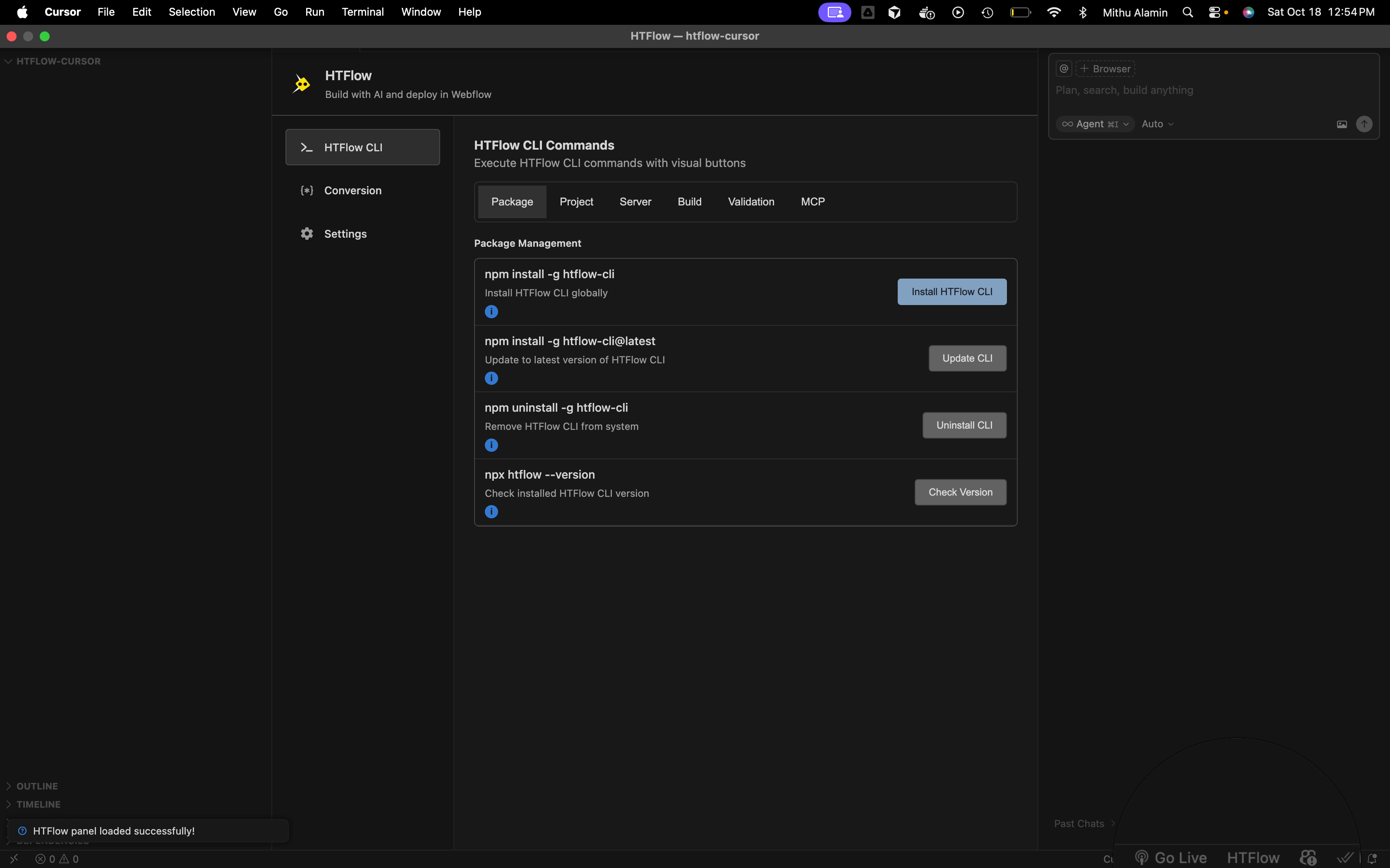 HTFlow Extension Panel