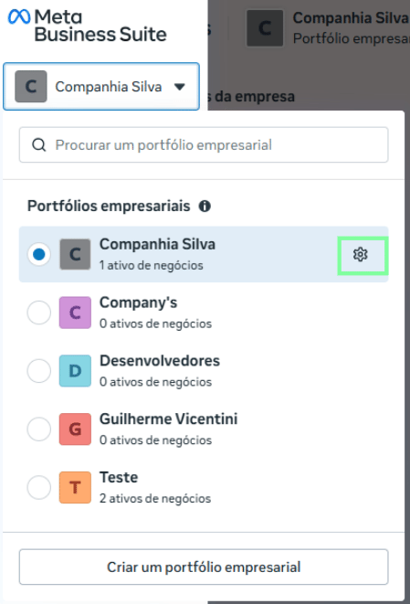 Acessar Portfólio Empresarial