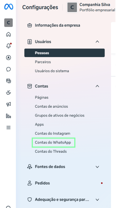 Contas do WhatsApp