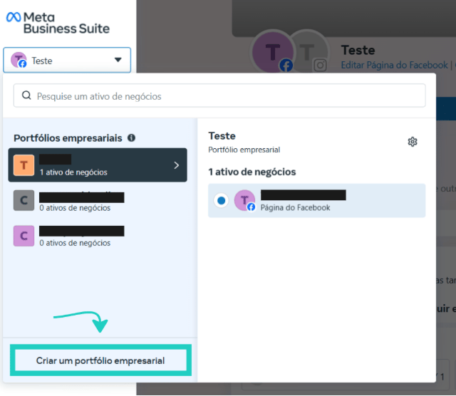 Criar portfólio empresarial