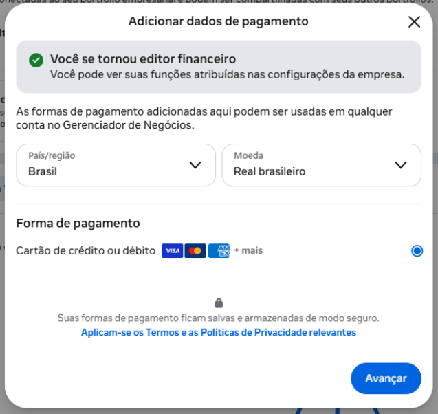 Preencher país e moeda