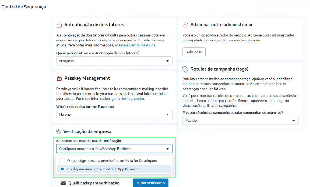 Selecionar caso de uso