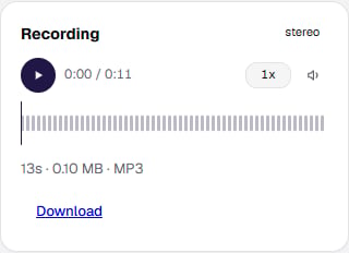 Call recording card with the player
