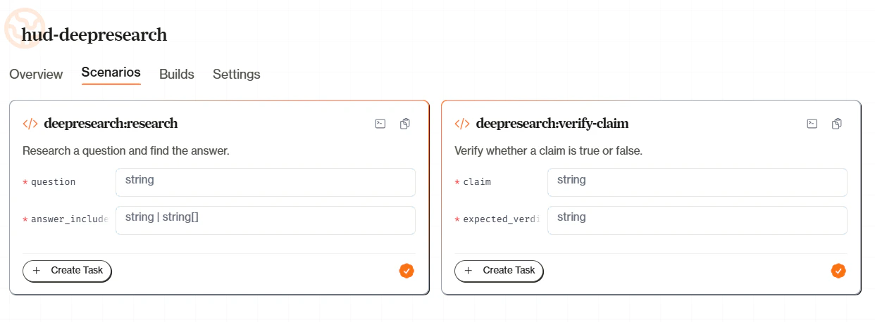 Creating tasks from scenarios