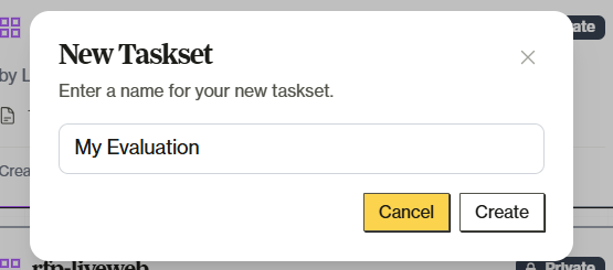 Empty taskset page
