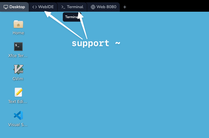 Labex Linux Terminal LabEx VM Desktop Interface - LabEx Support
