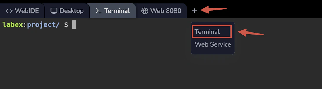 LabEx VM Terminal Interface - LabEx Support