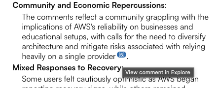 Chat with Hue citation panel showing linked source threads