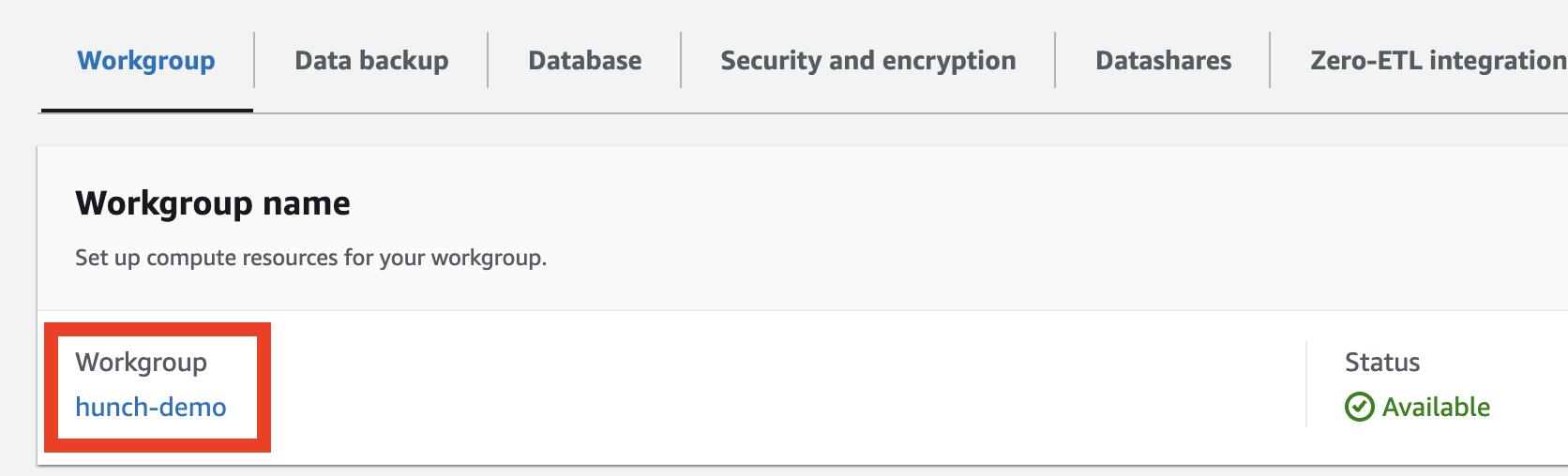 Select your workgroup