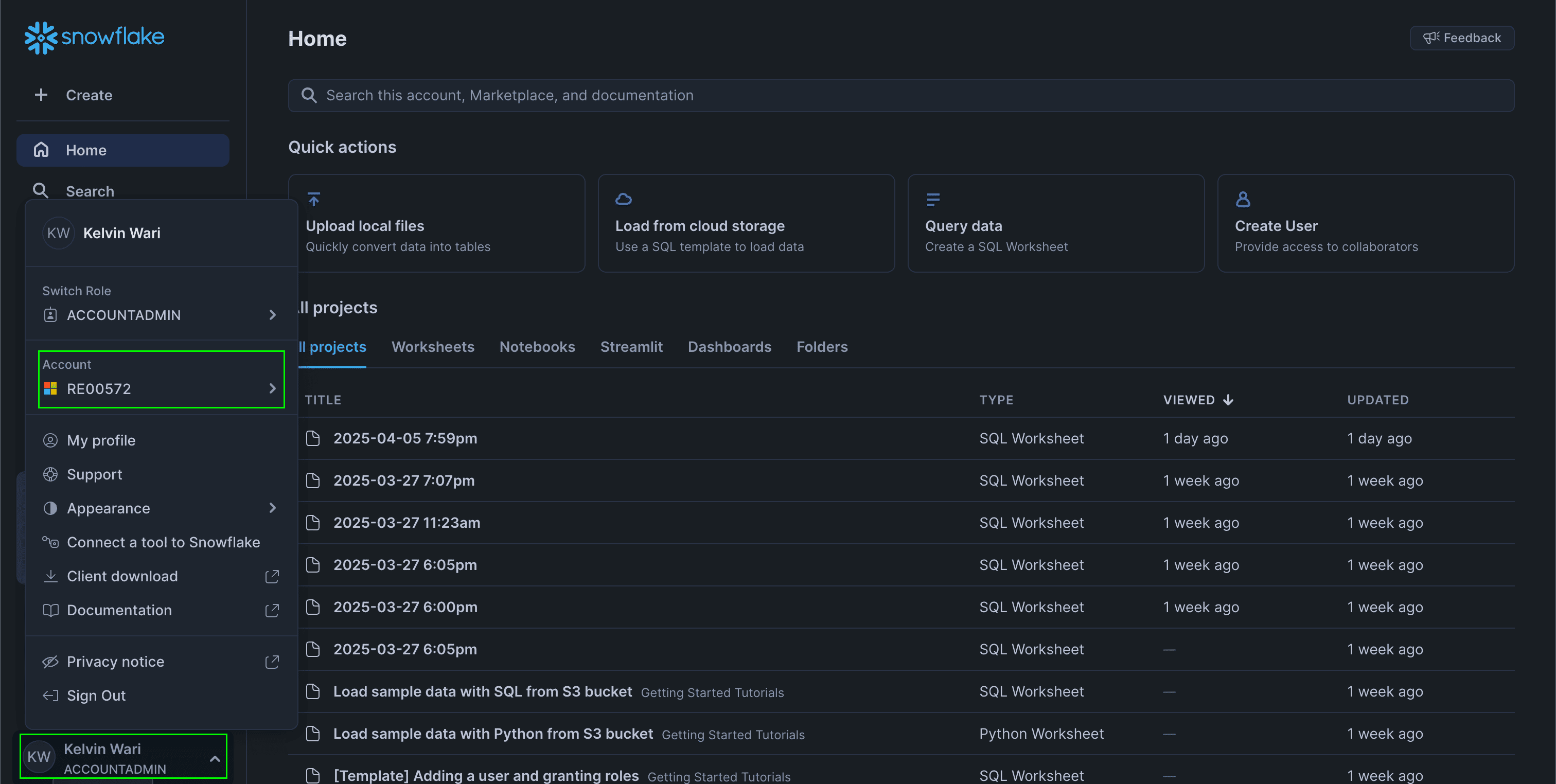 Snowflake Account ID 1