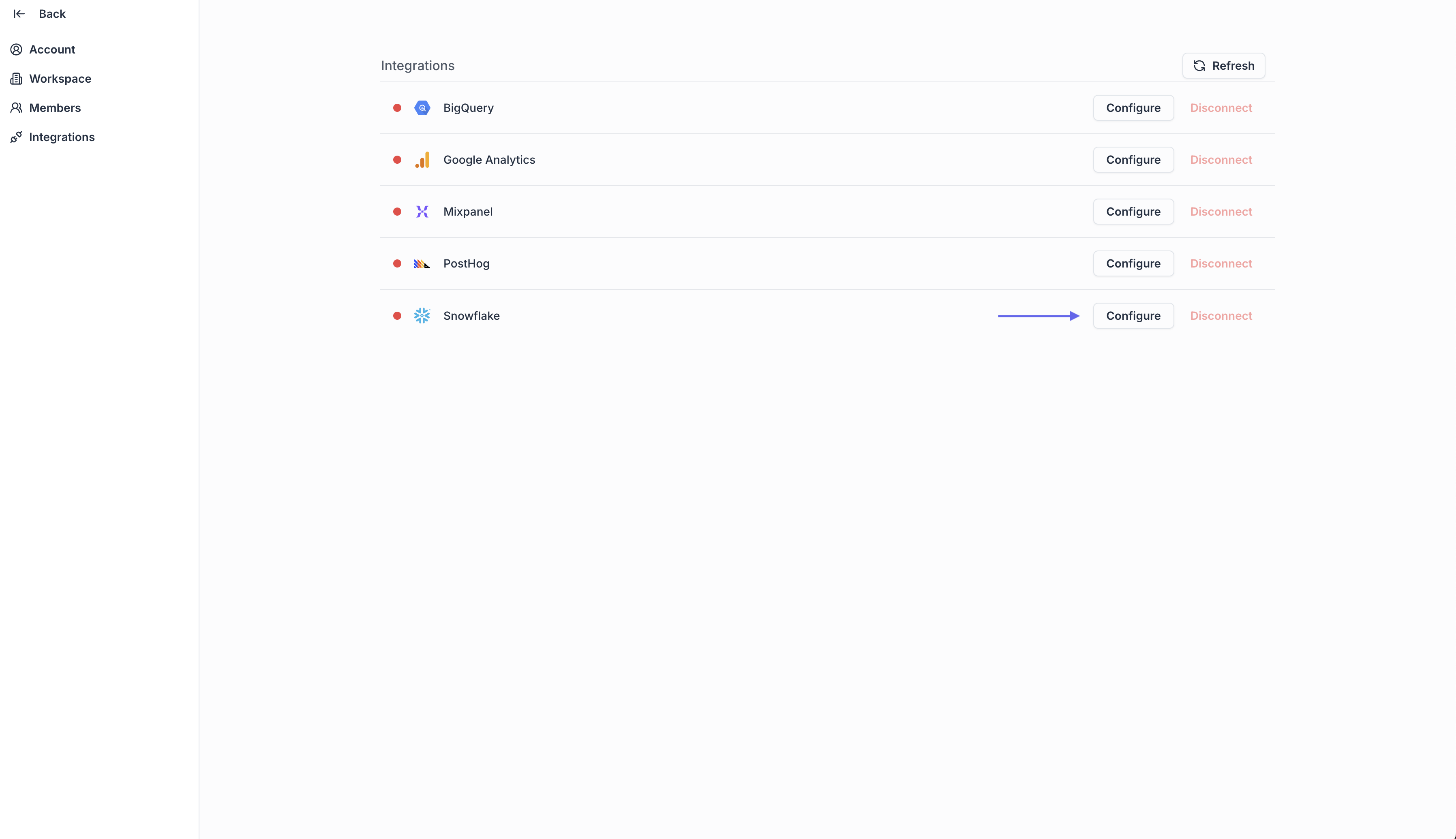 Snowflake Platform Integration