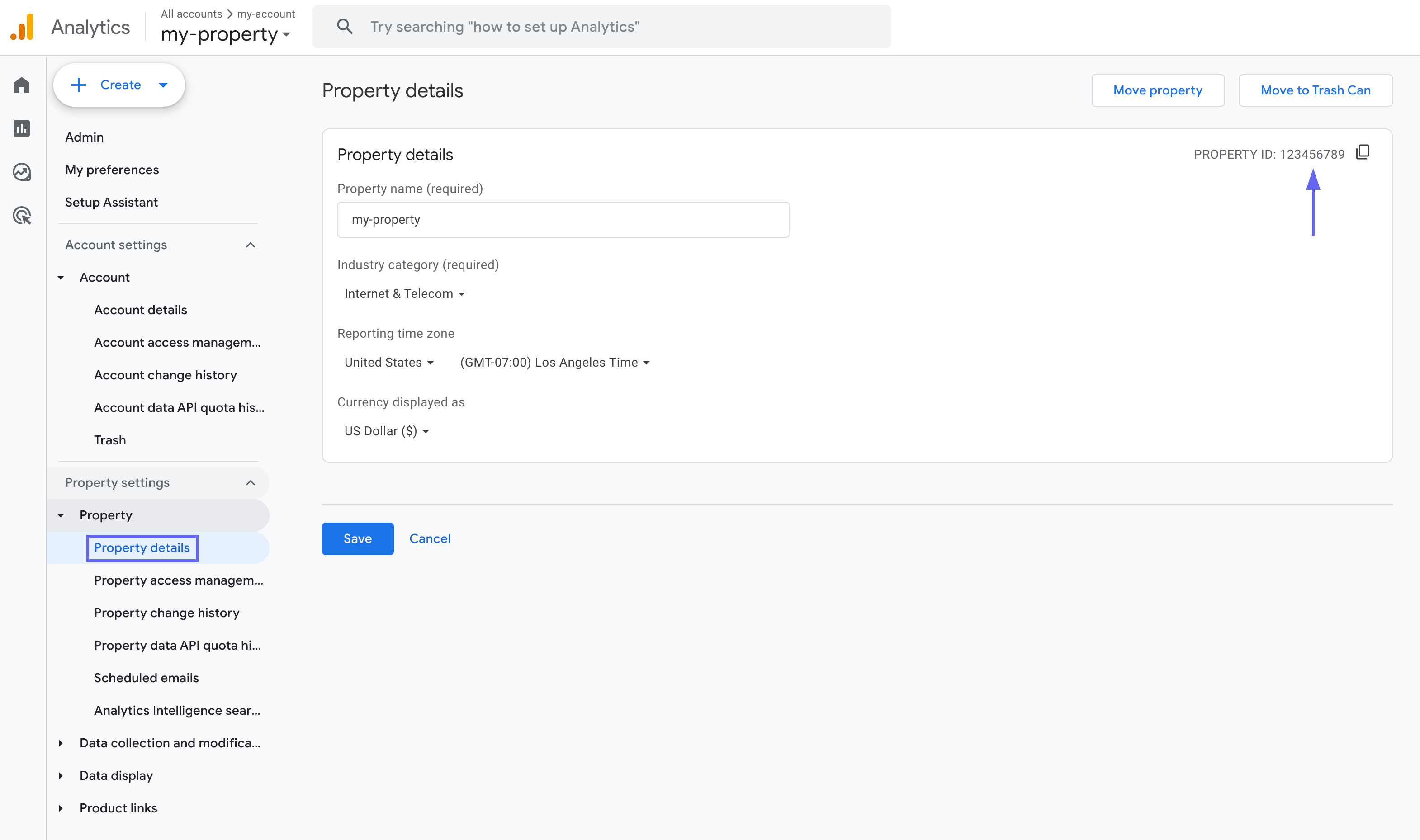 Google Analytics Property ID