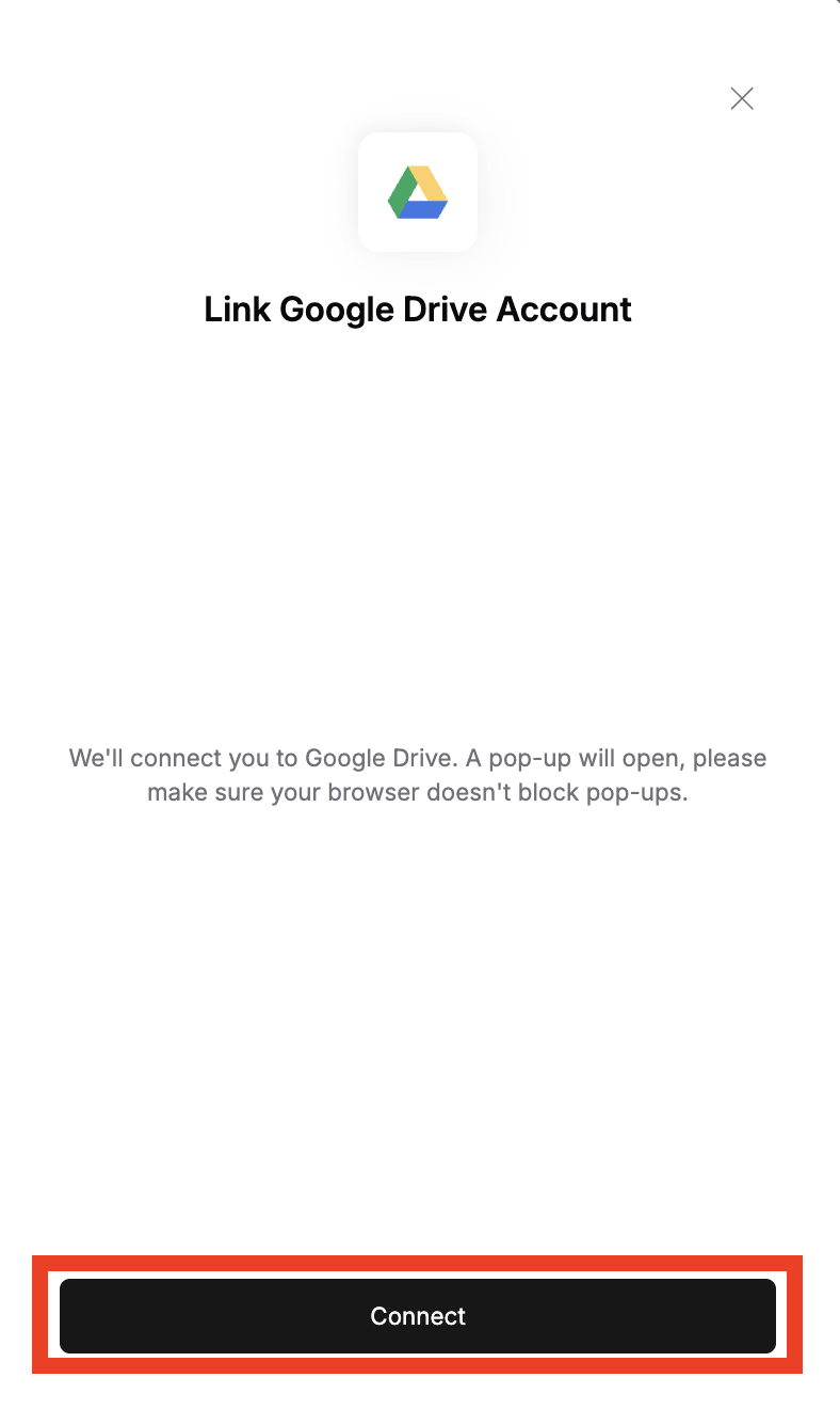 Click Connect to start OAuth flow