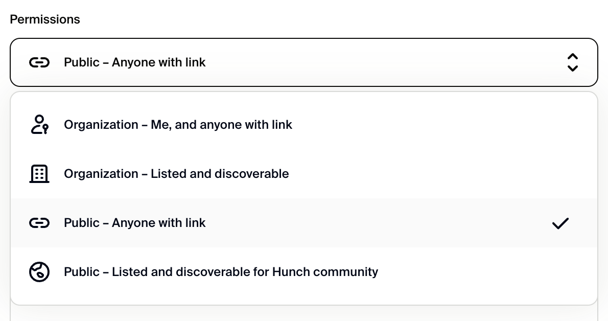 Permission settings for share