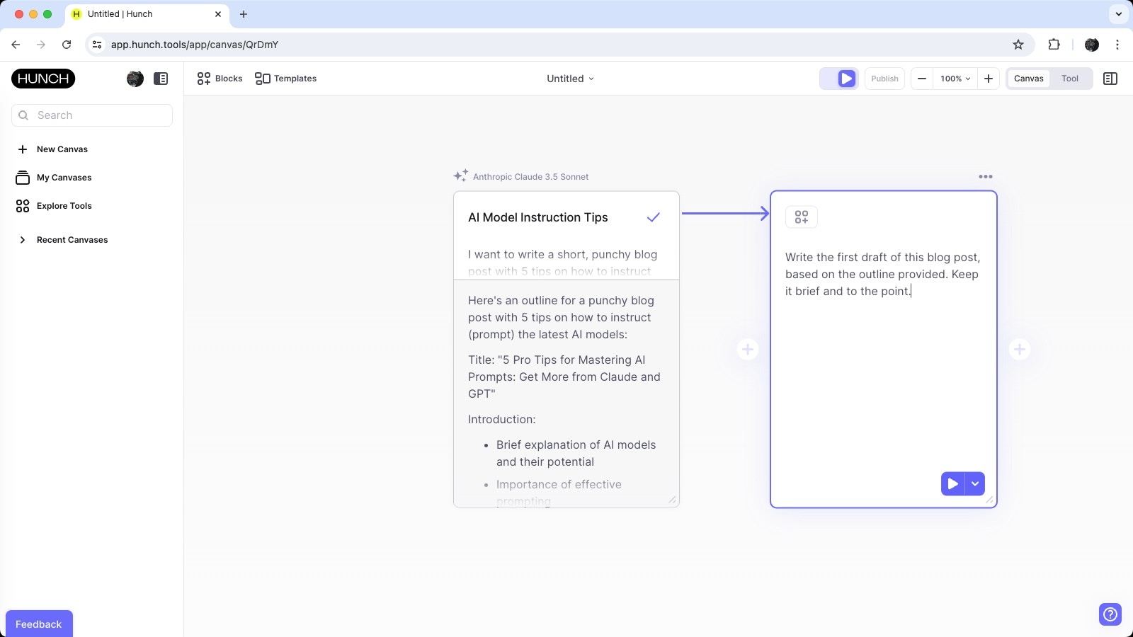 Instructions for the new block