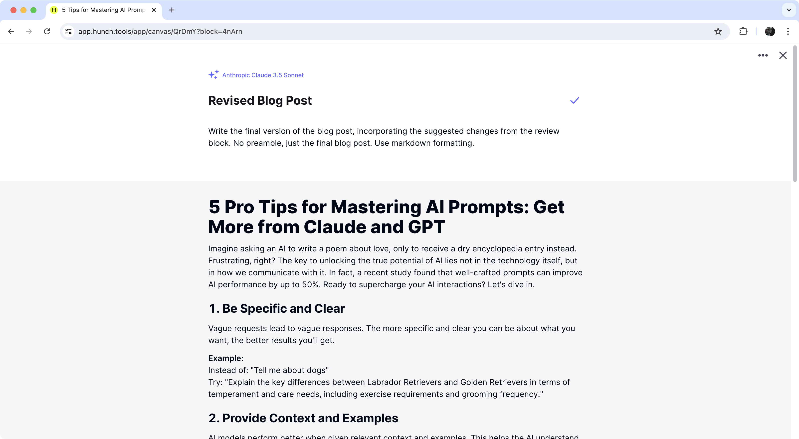 Final blog post in reader view