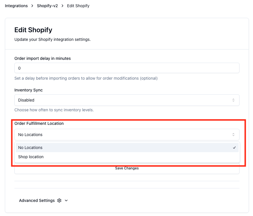 Pimento Shopify Settings page