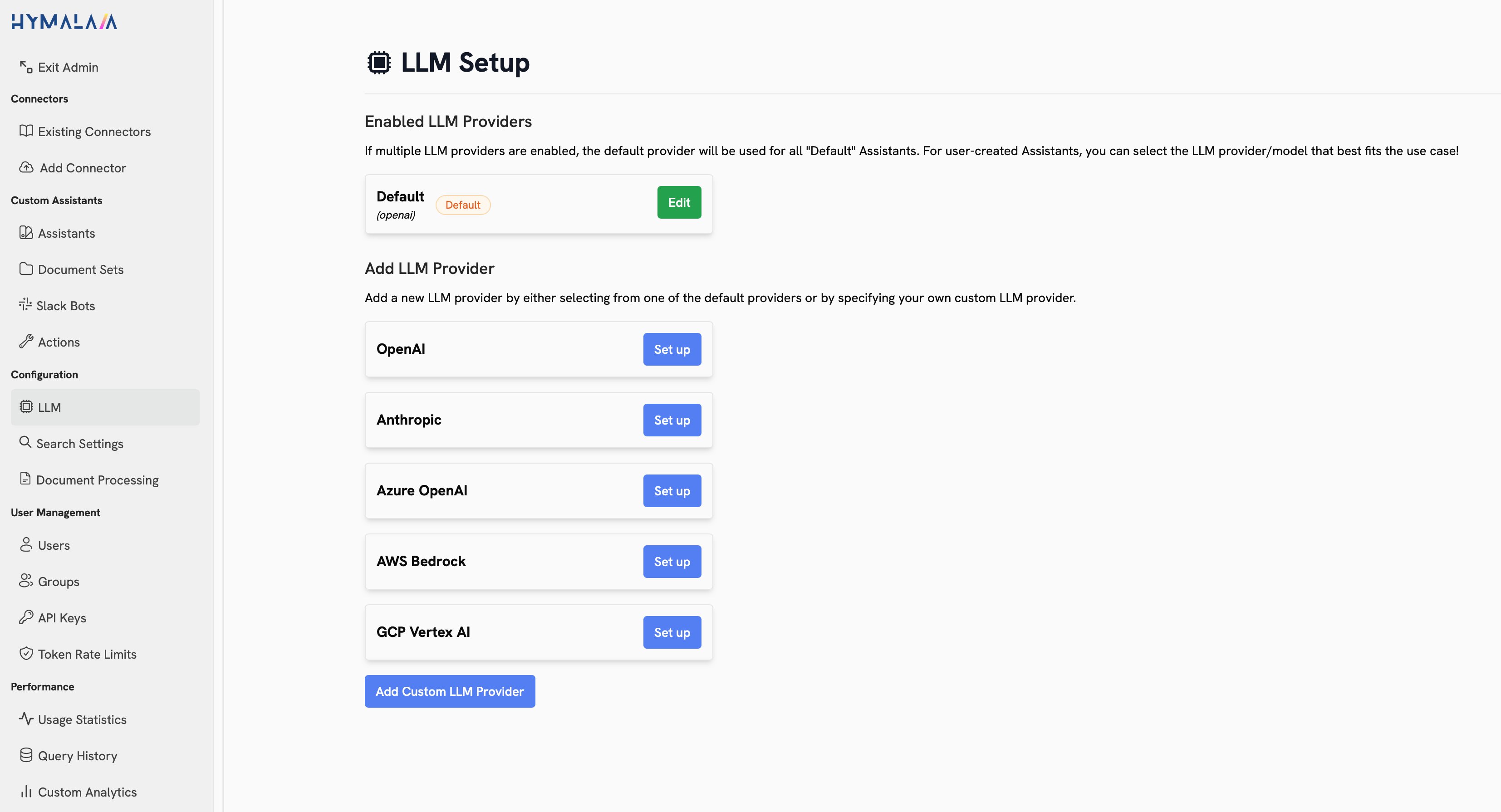 Language Models page overview