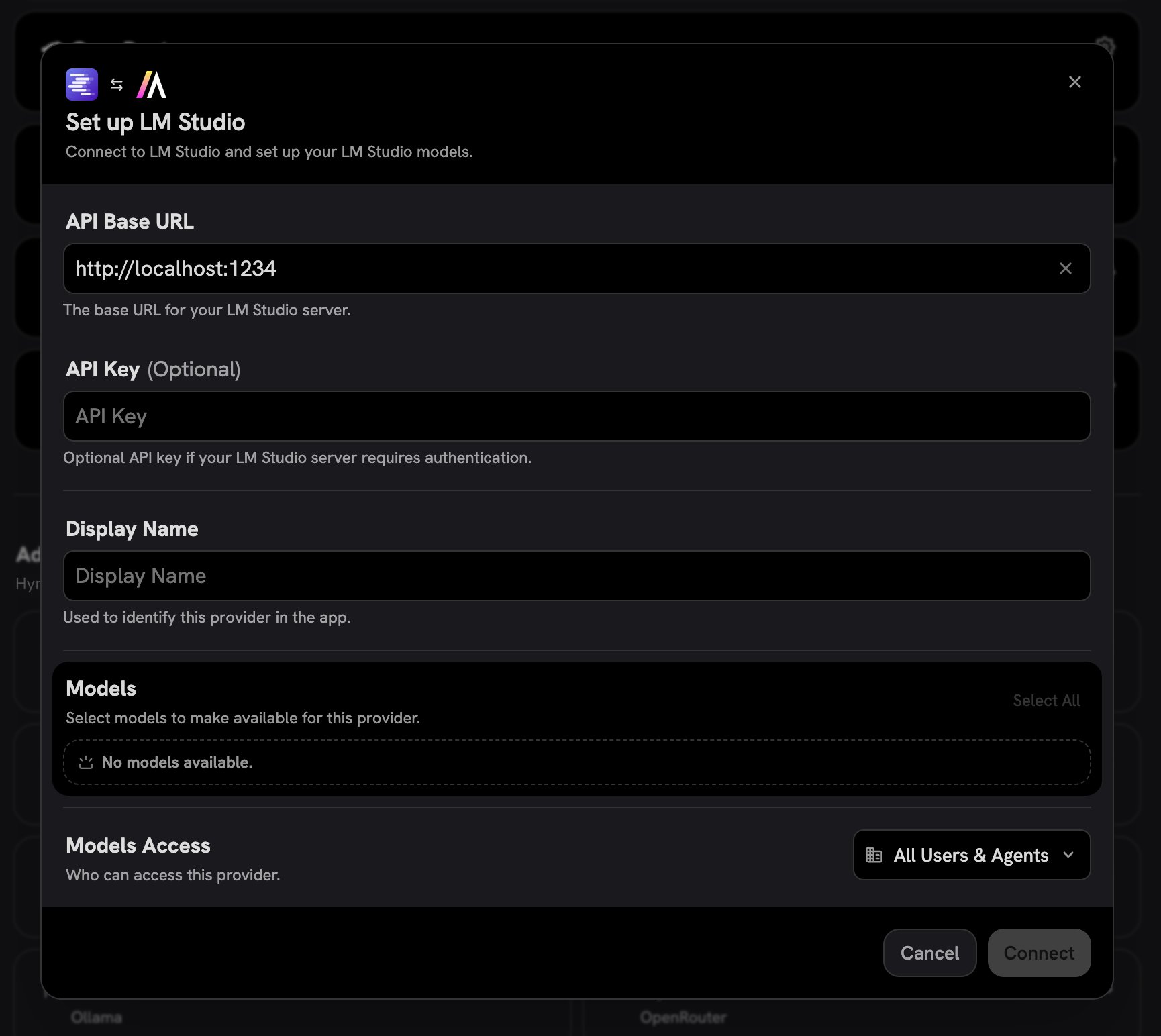 LM Studio Provider Configuration