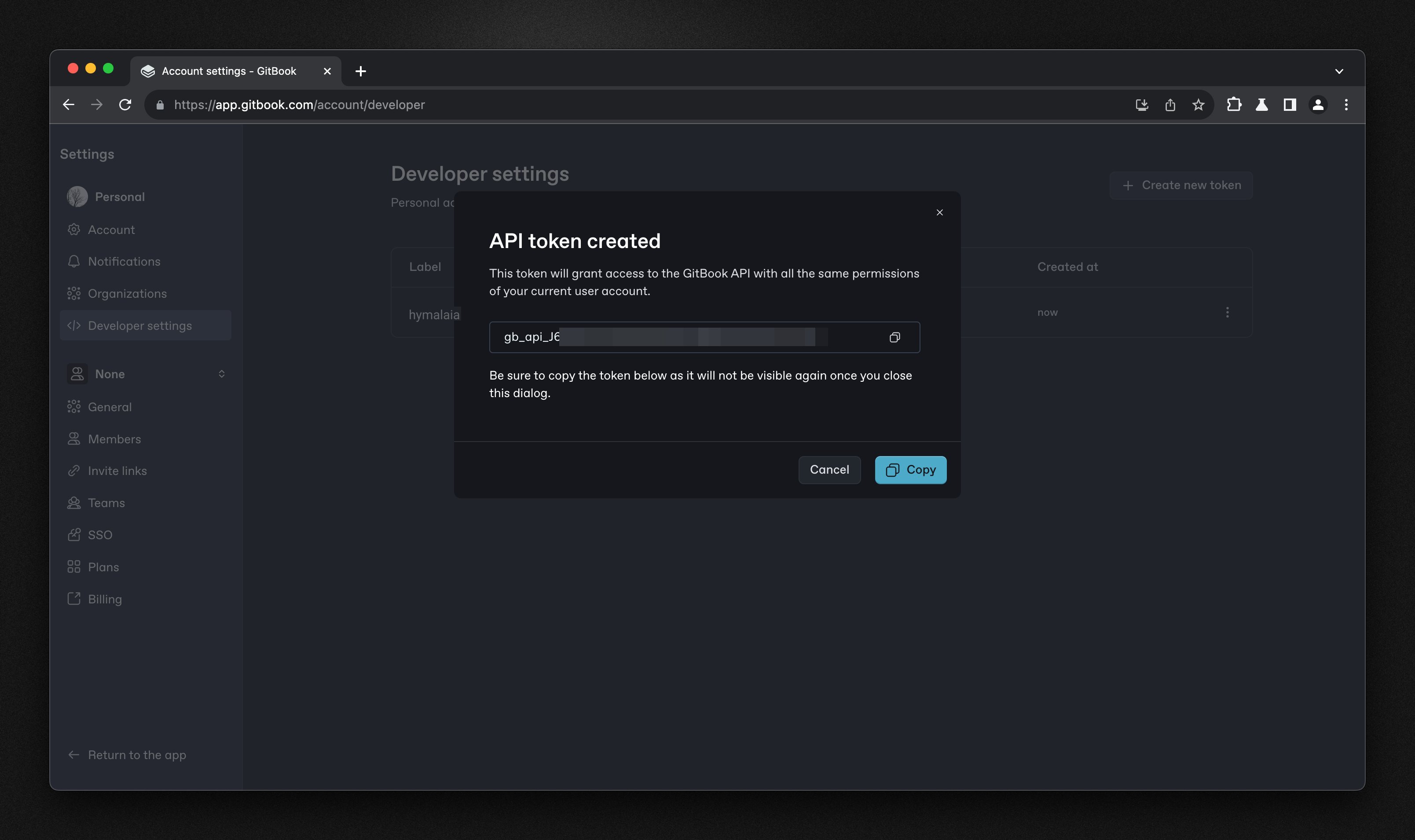 GitBook API Configuration