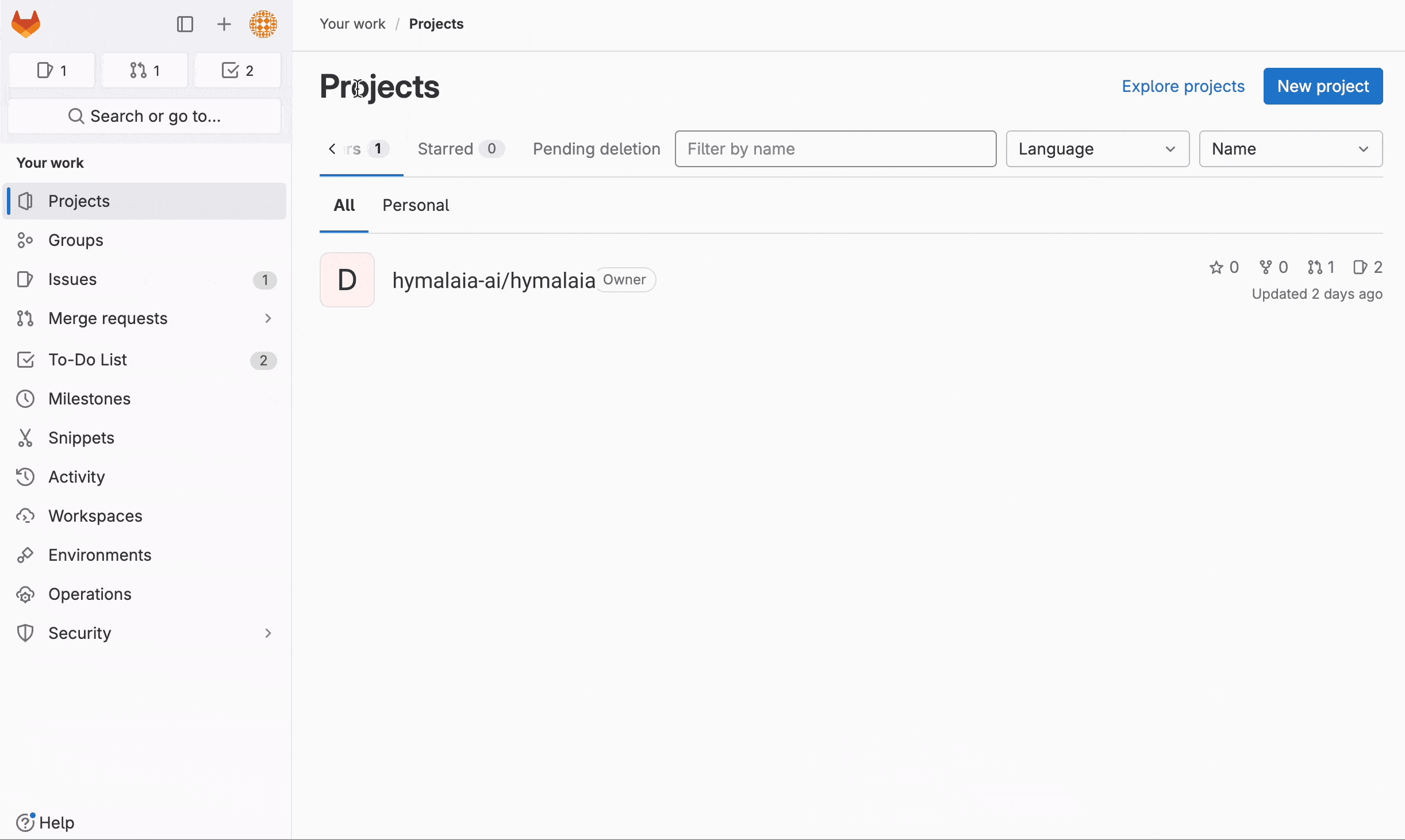 Creating a GitLab personal access token with required scopes