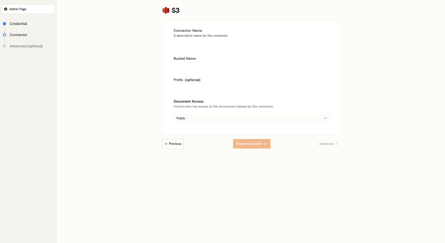 Hymalaia S3 connector details page