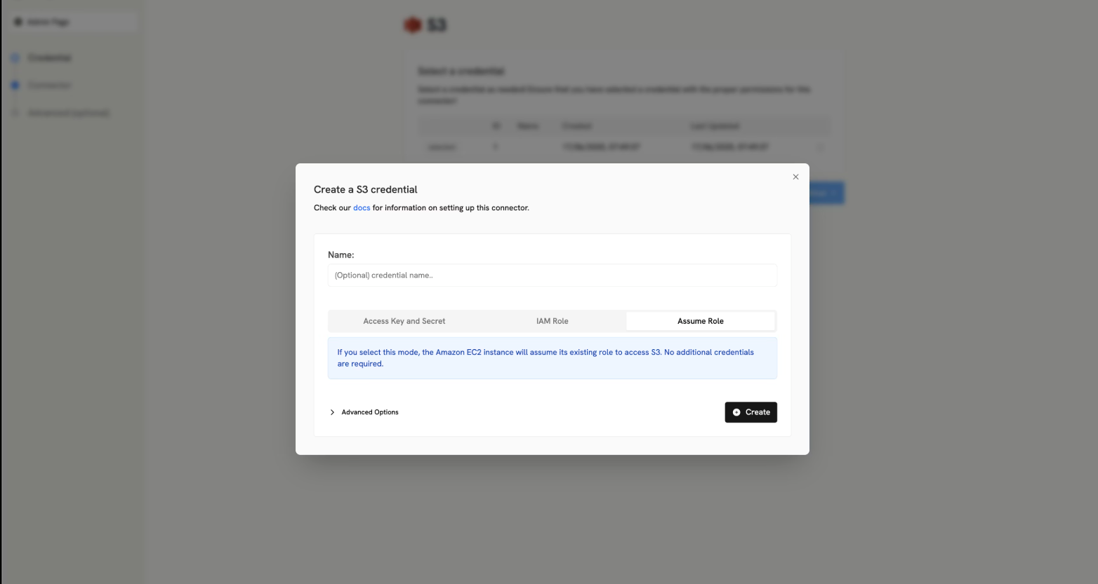 Screenshot of Hymalaia S3 assume role configuration