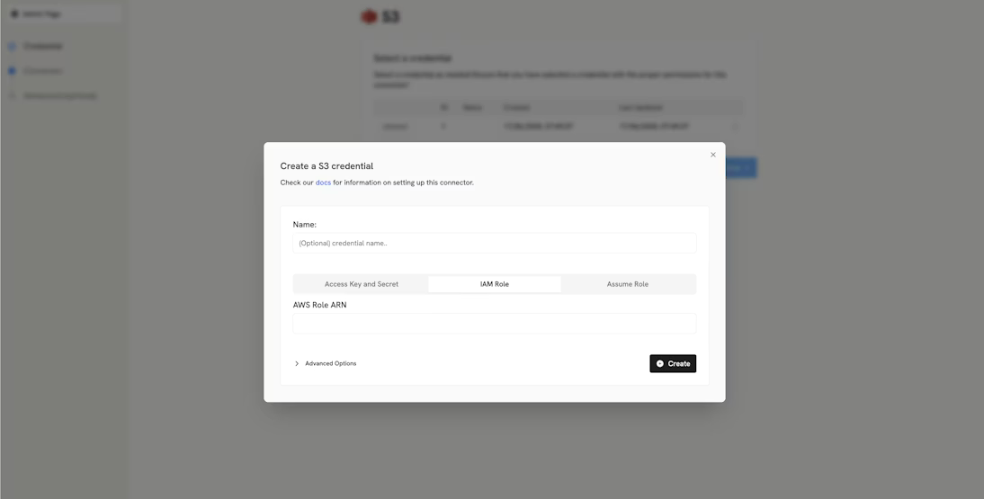 Screenshot of Hymalaia S3 IAM role configuration with tabs