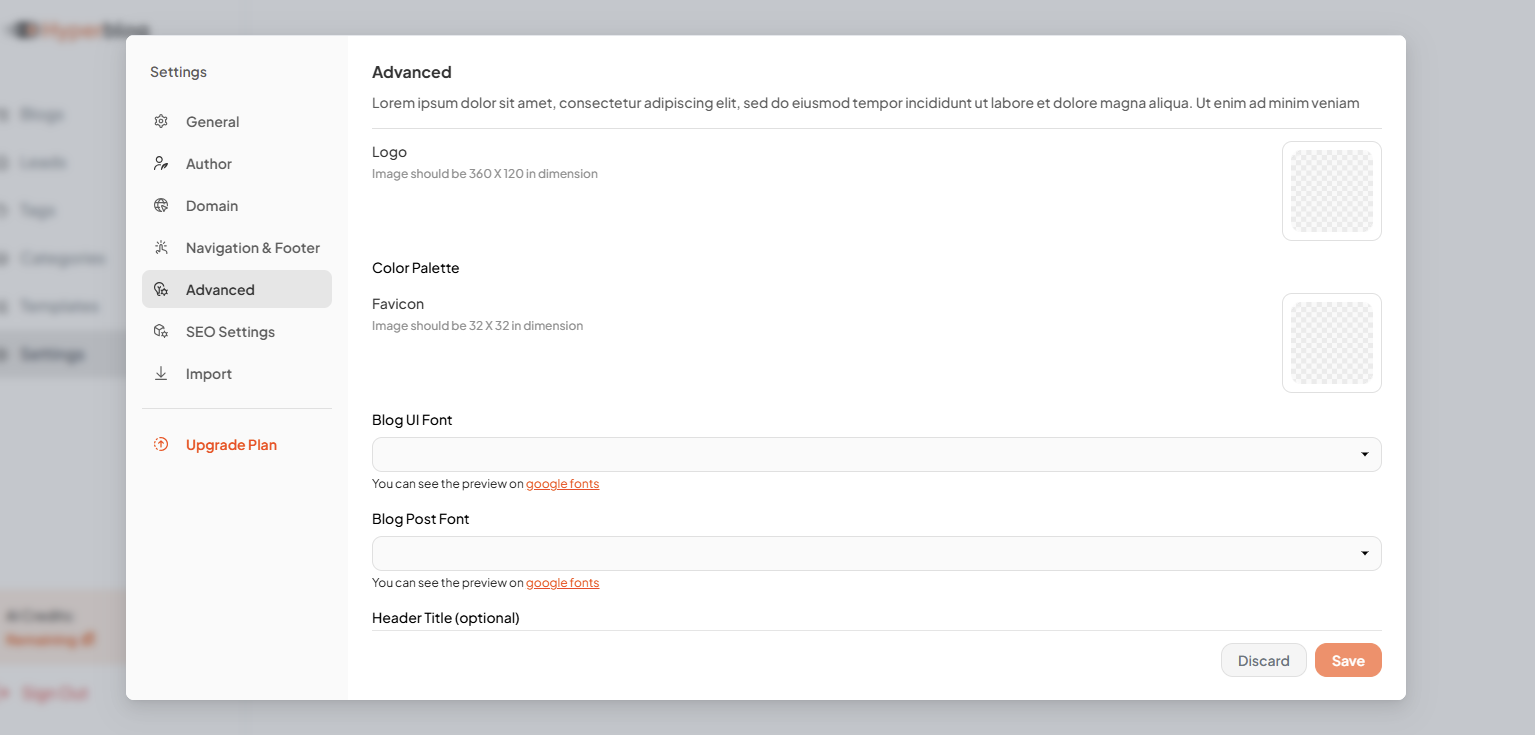 Advanced Settings Pn
