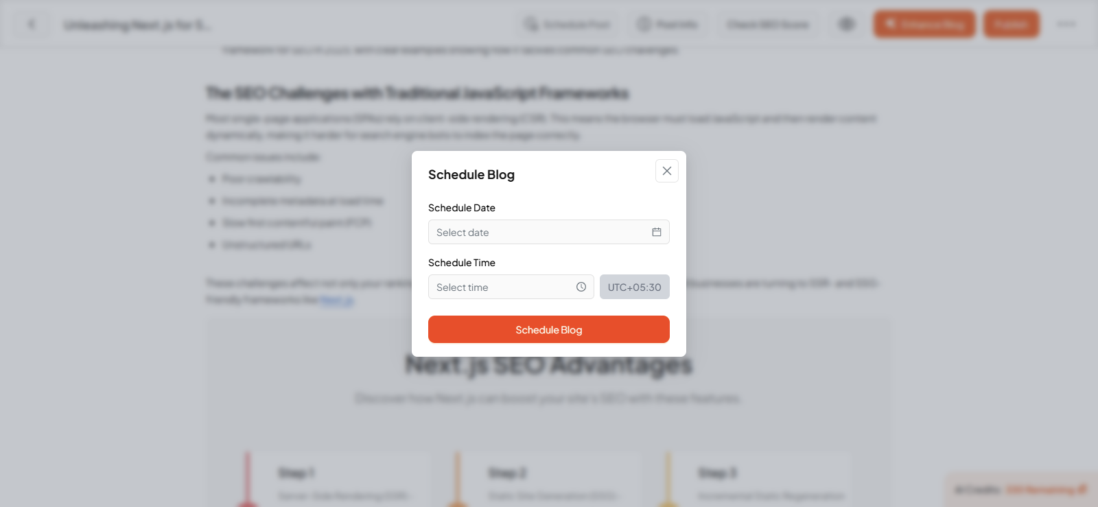 Schedule Blog Post Pn