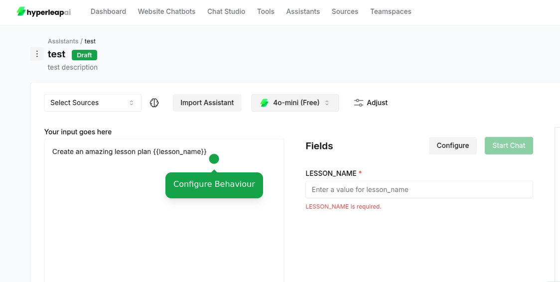 Configuring assistant personality