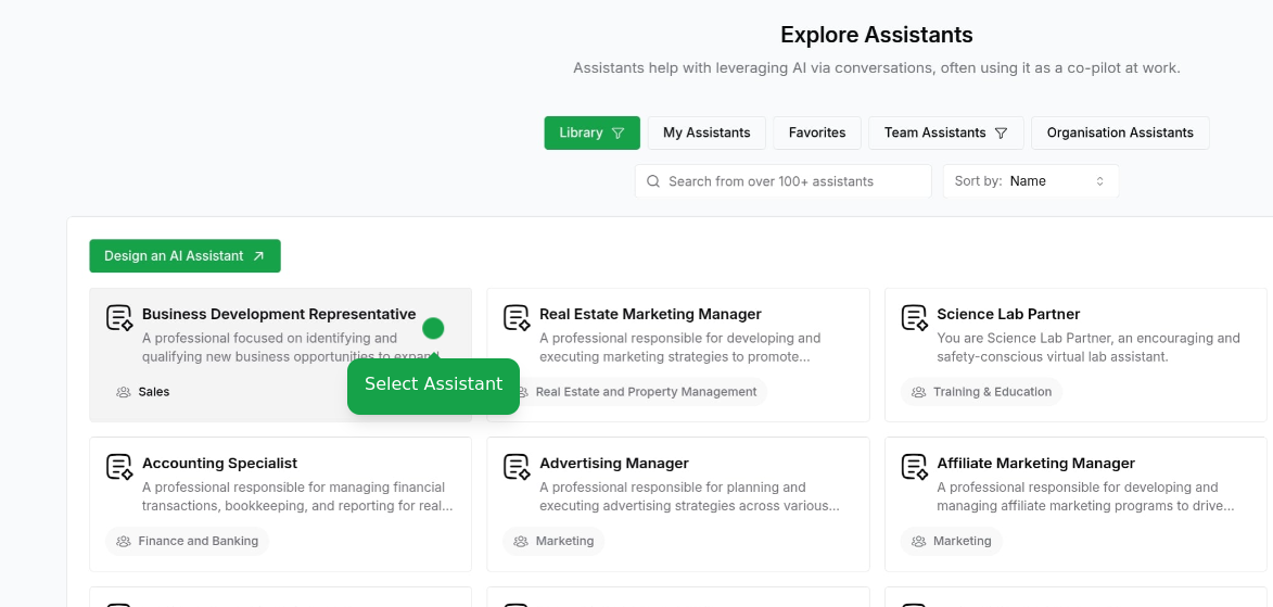 importing an assistant