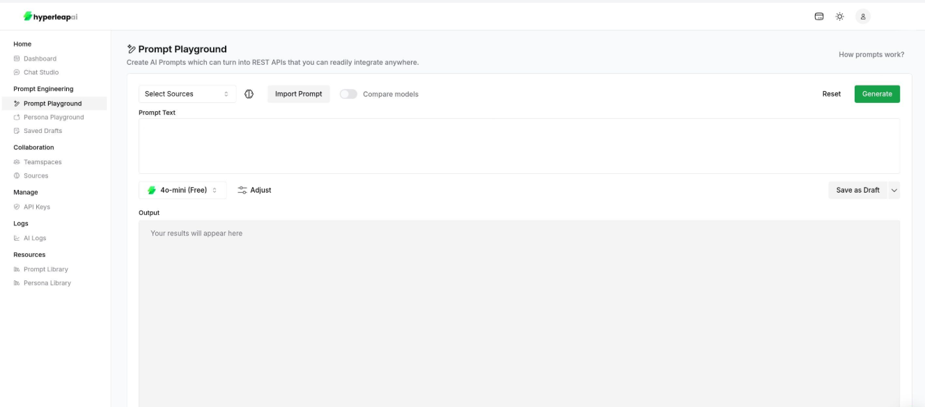 Creating a blank prompt