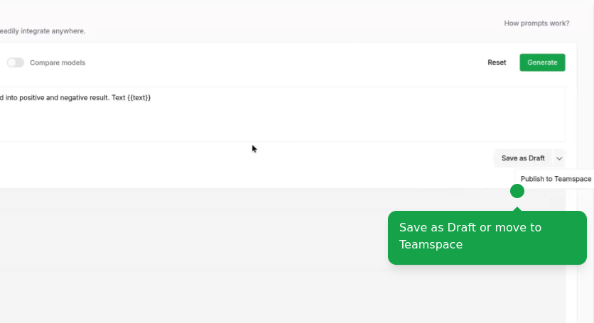 Saving and activating Prompt