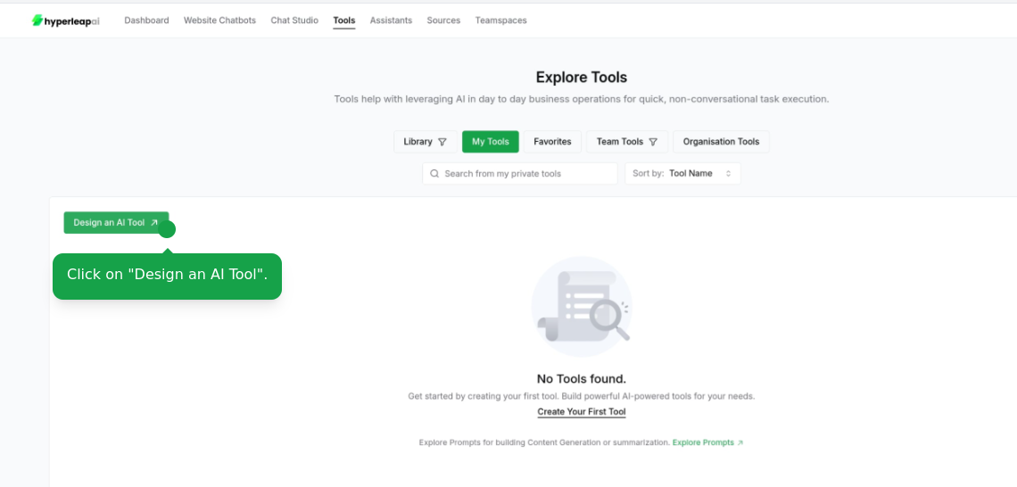 Creating a blank tool