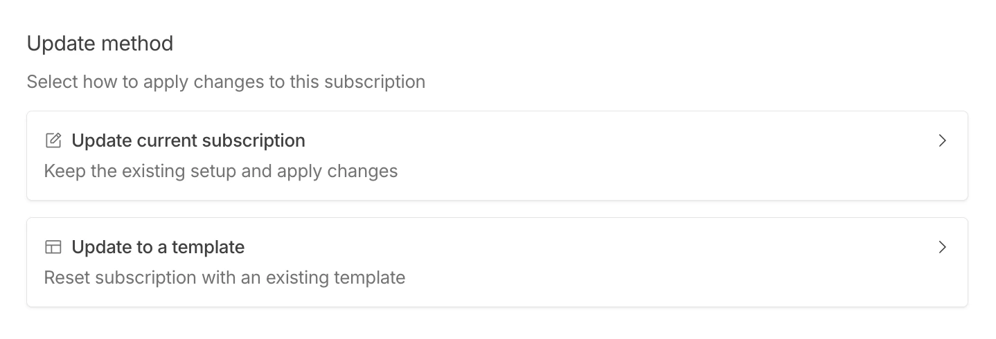 Keep Configuration Select Template