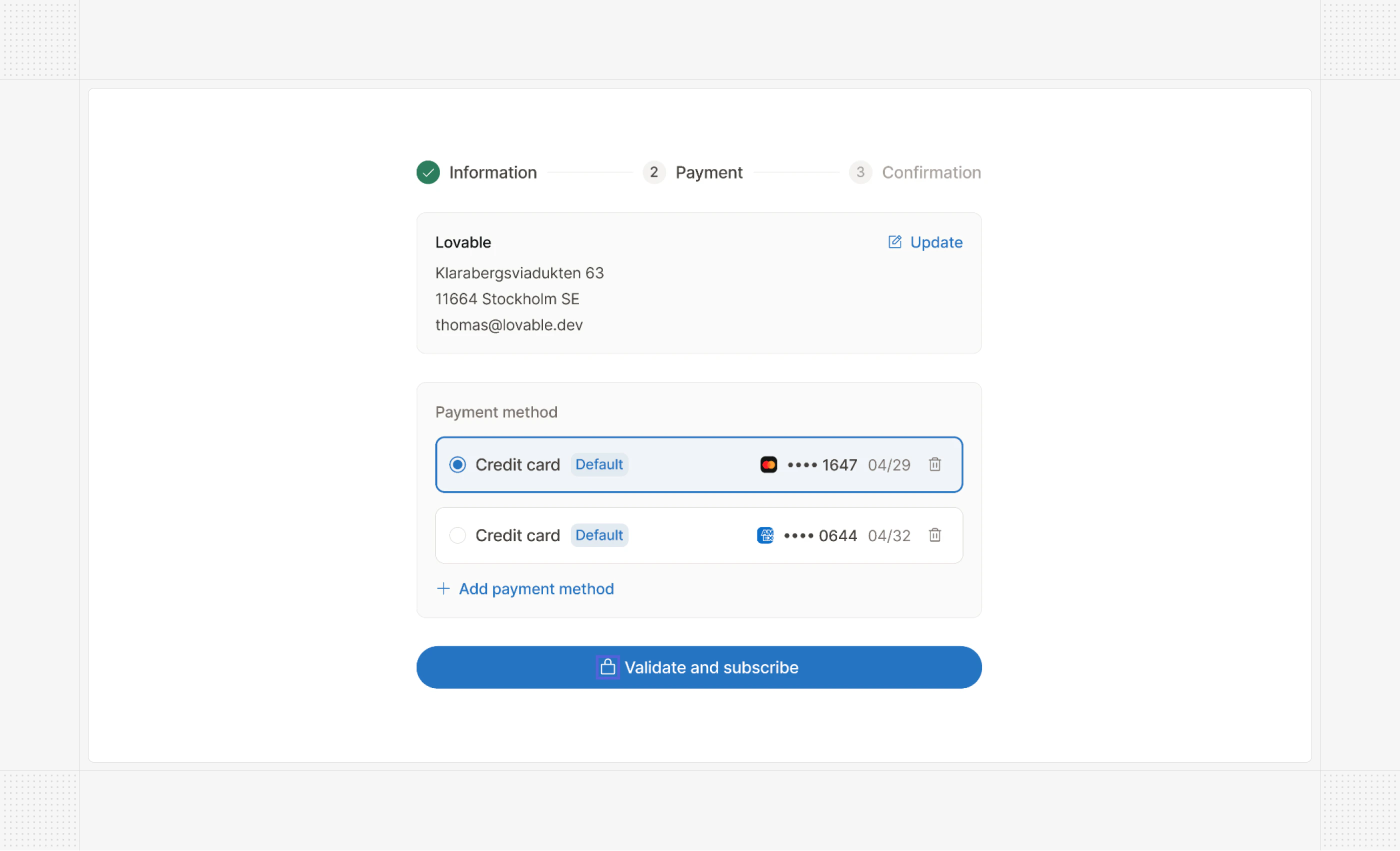 Checkout Multi Payment Method