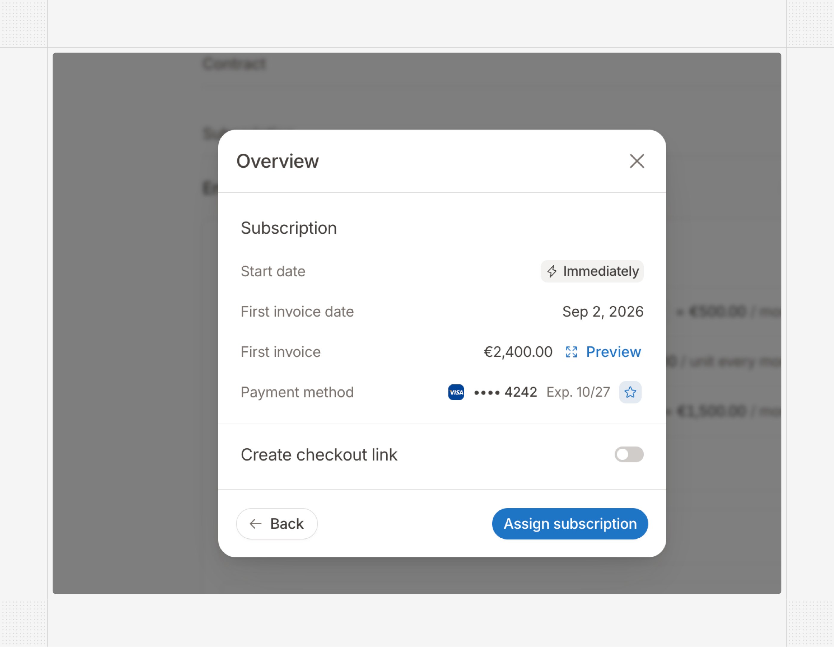 Invoice previews