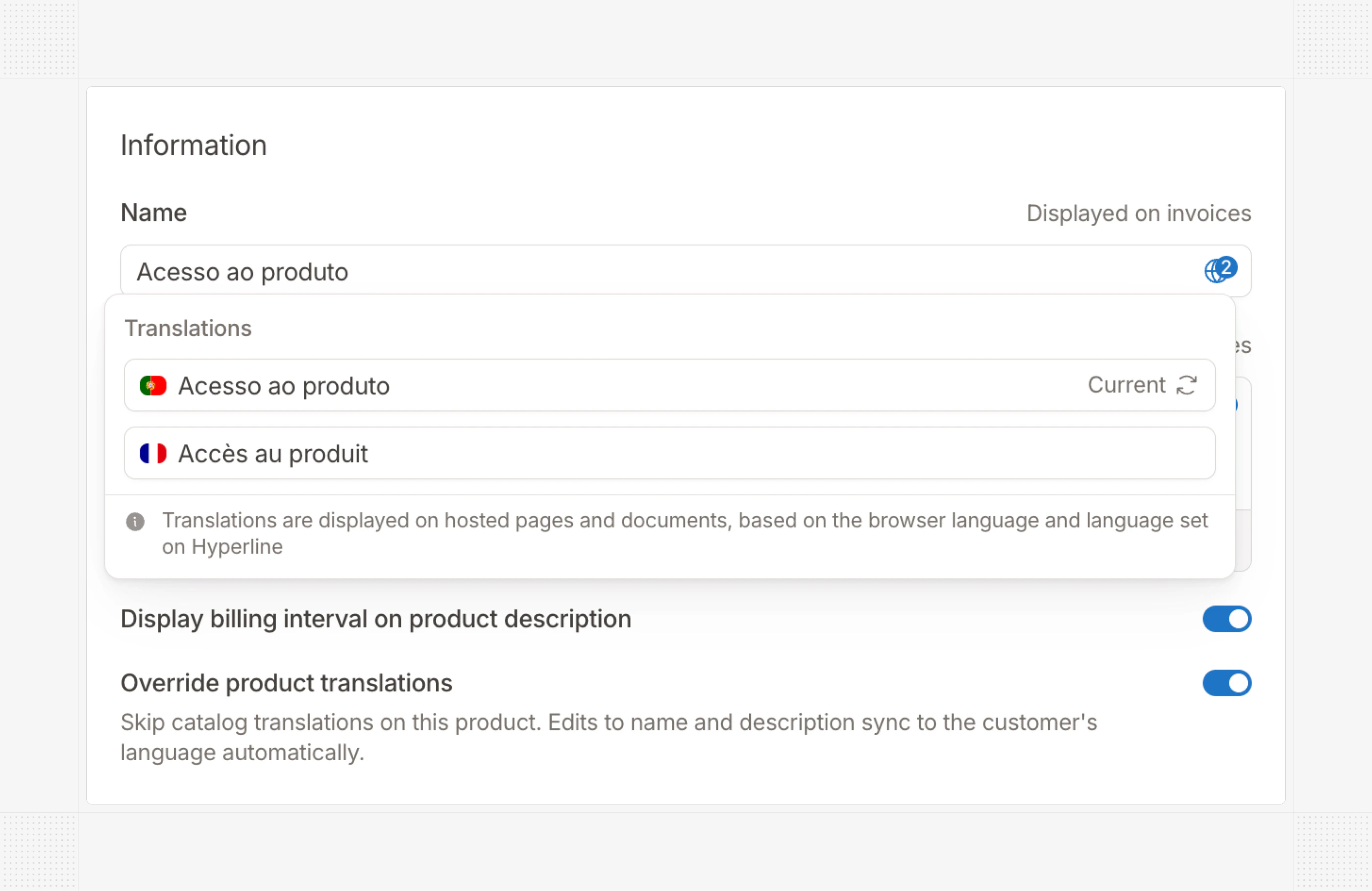 Translation overrides