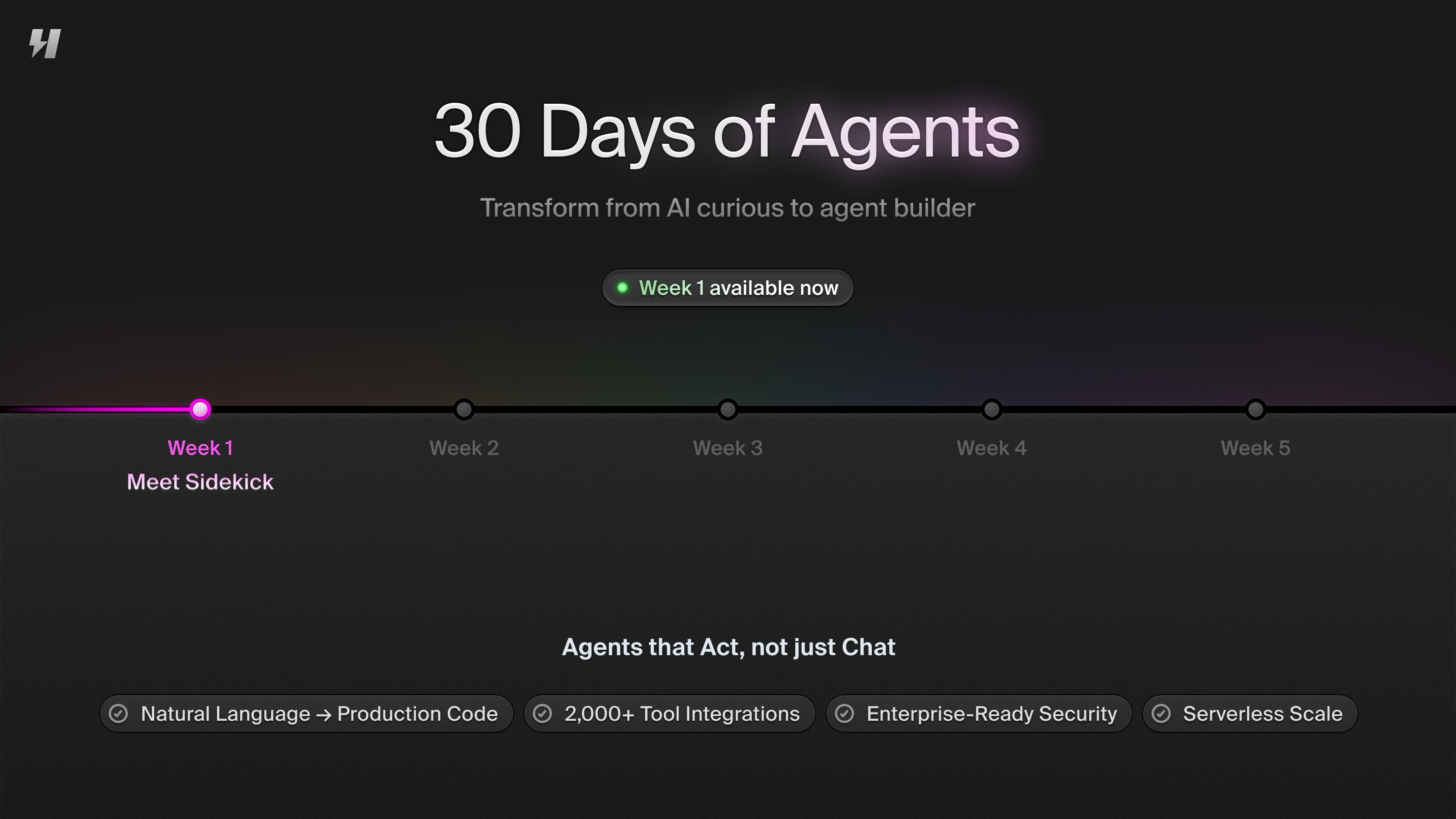 Agents Bootcamp: level up your agent skills in 30 days - Week 1