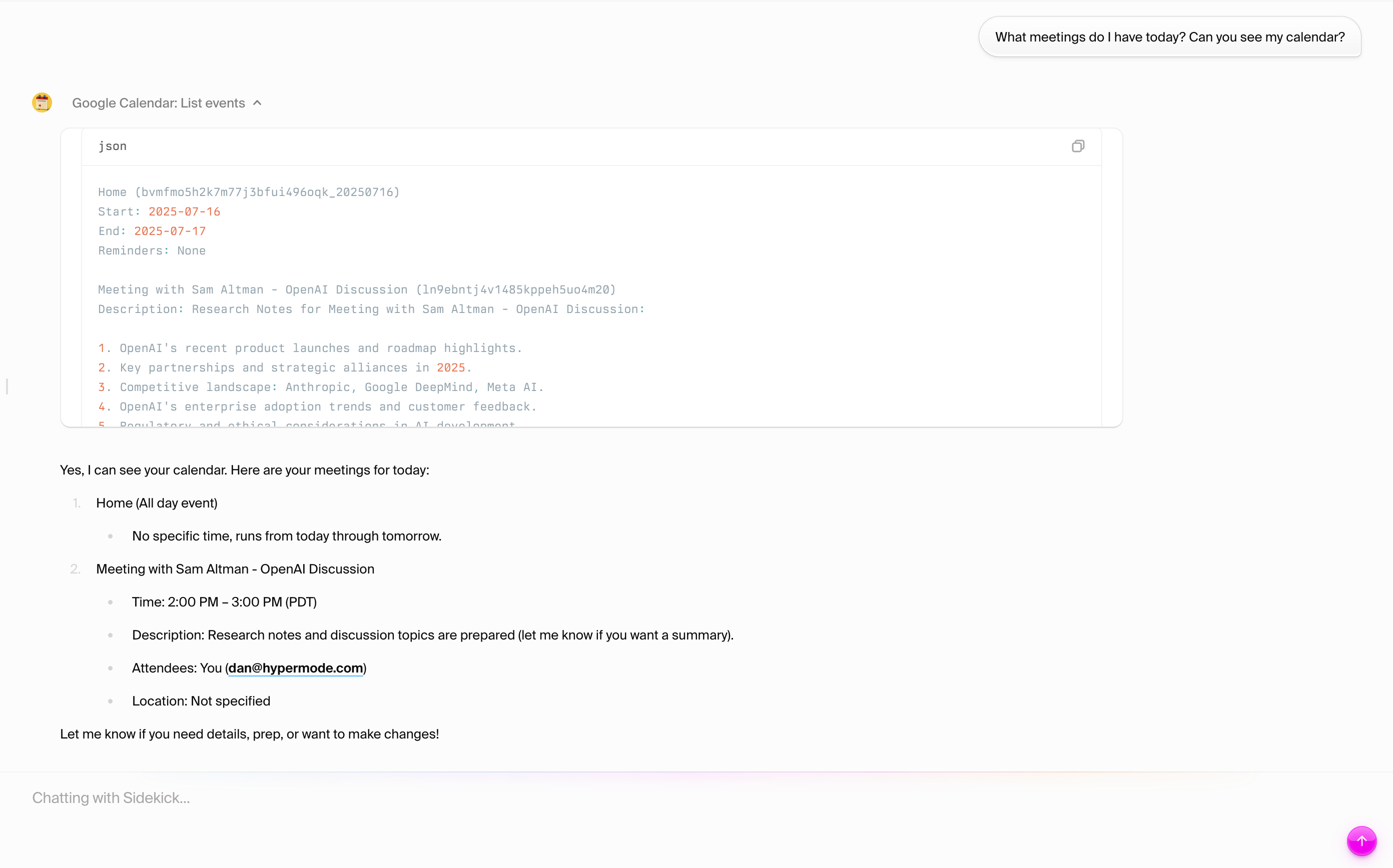 Calendar Connection Status - Placeholder