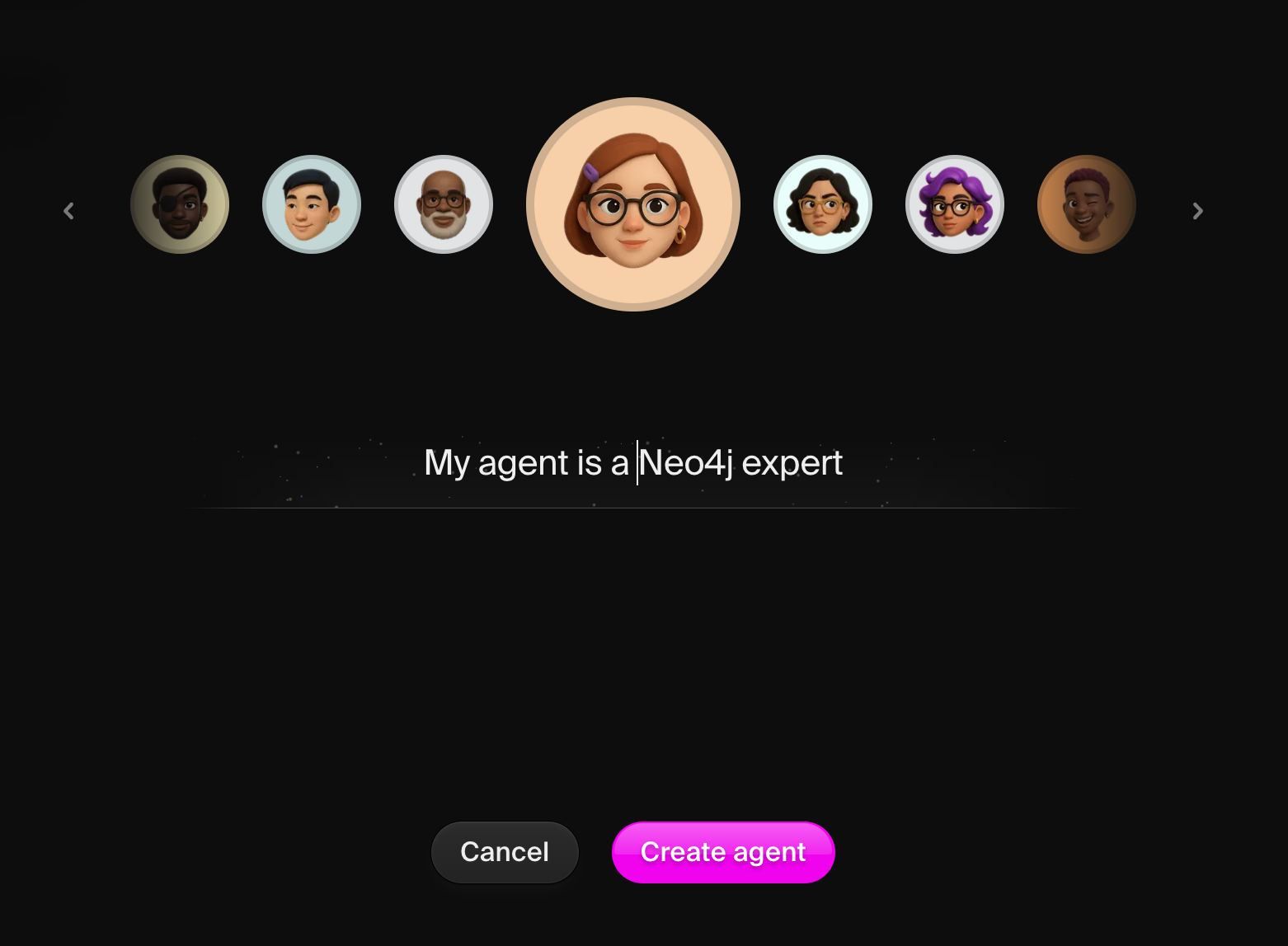 Create agent modal