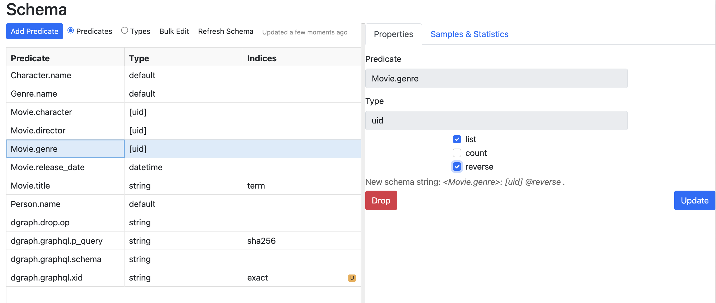 Define a reverse relationship in the graph schema