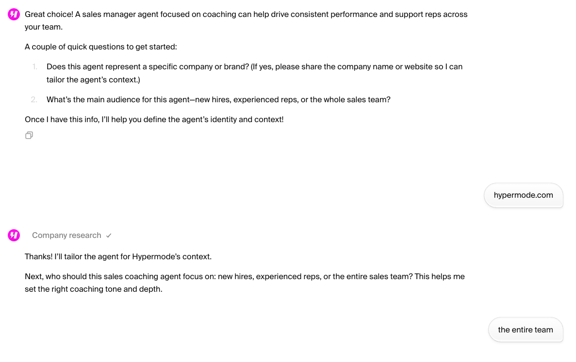 Create new agent with Concierge