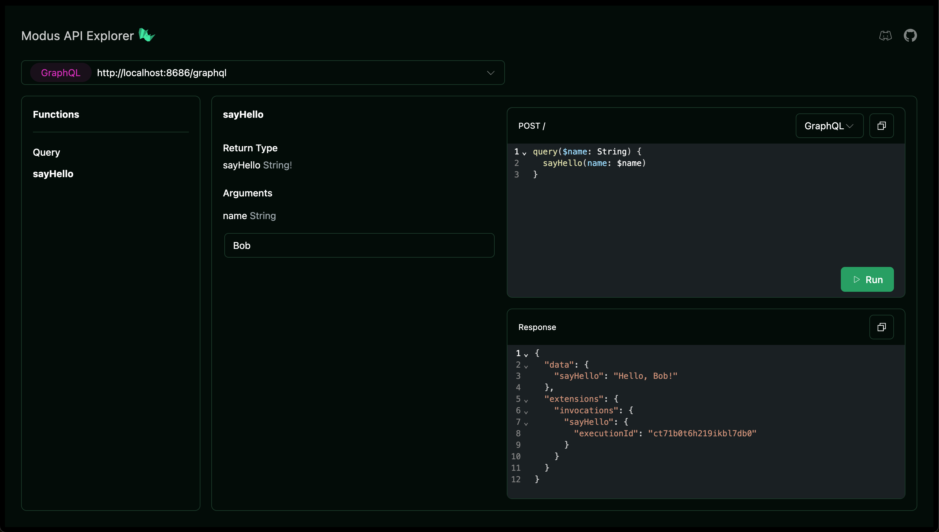 API Graphical Interface.