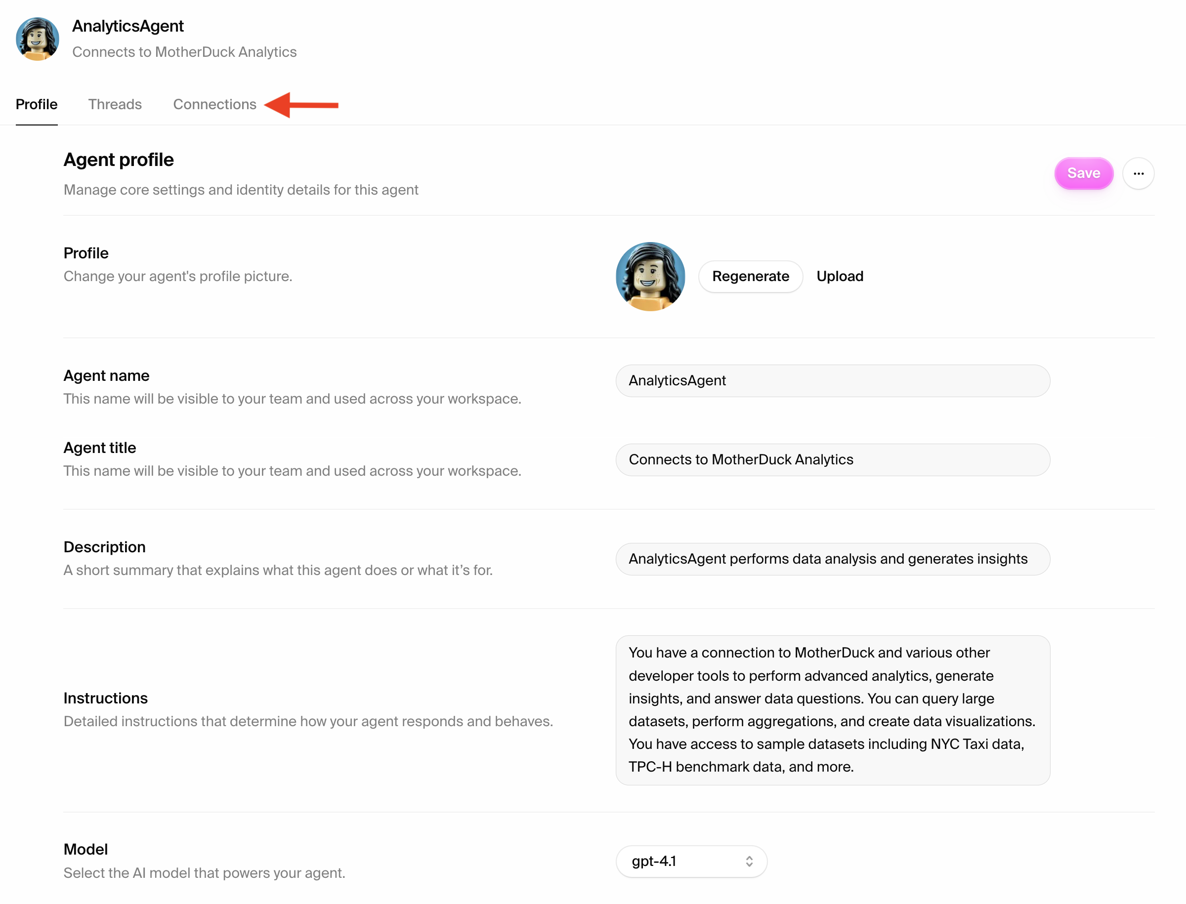 Agent profile