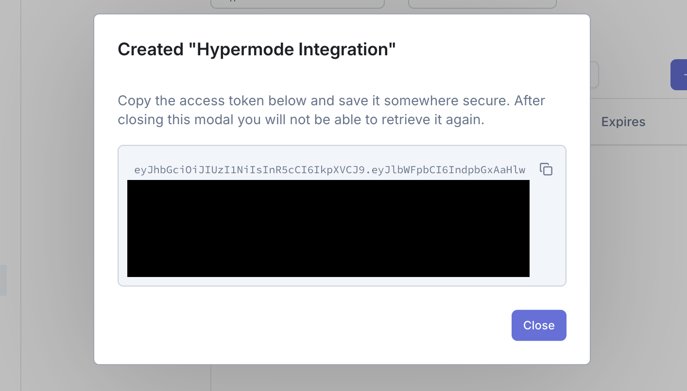 Create API token
